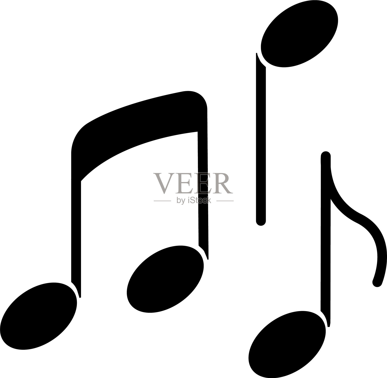 音乐黑色象形文字图标传统电影类型设计元素图片