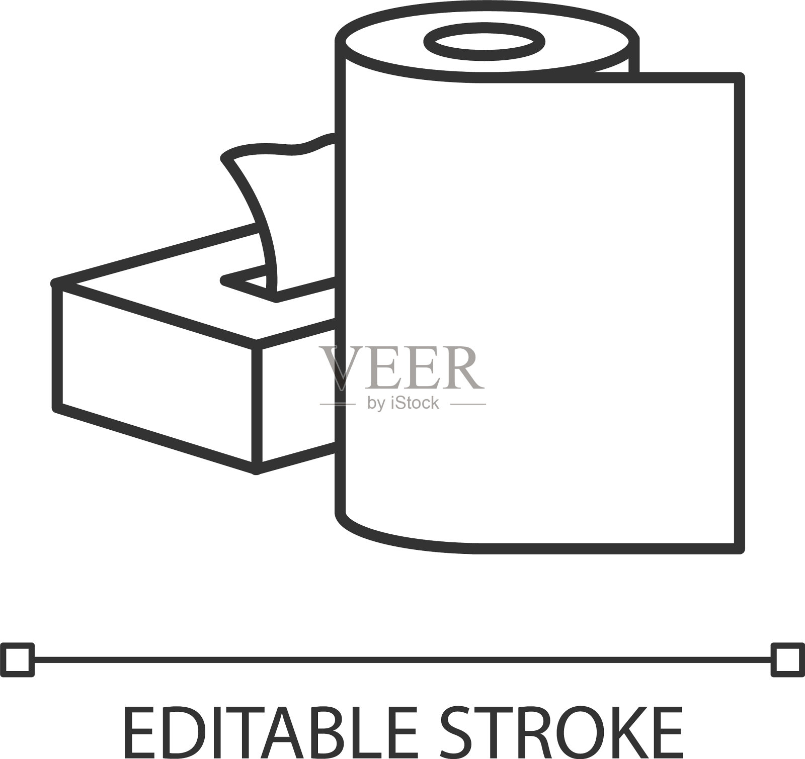 纸制品像素完美线性图标插画图片素材