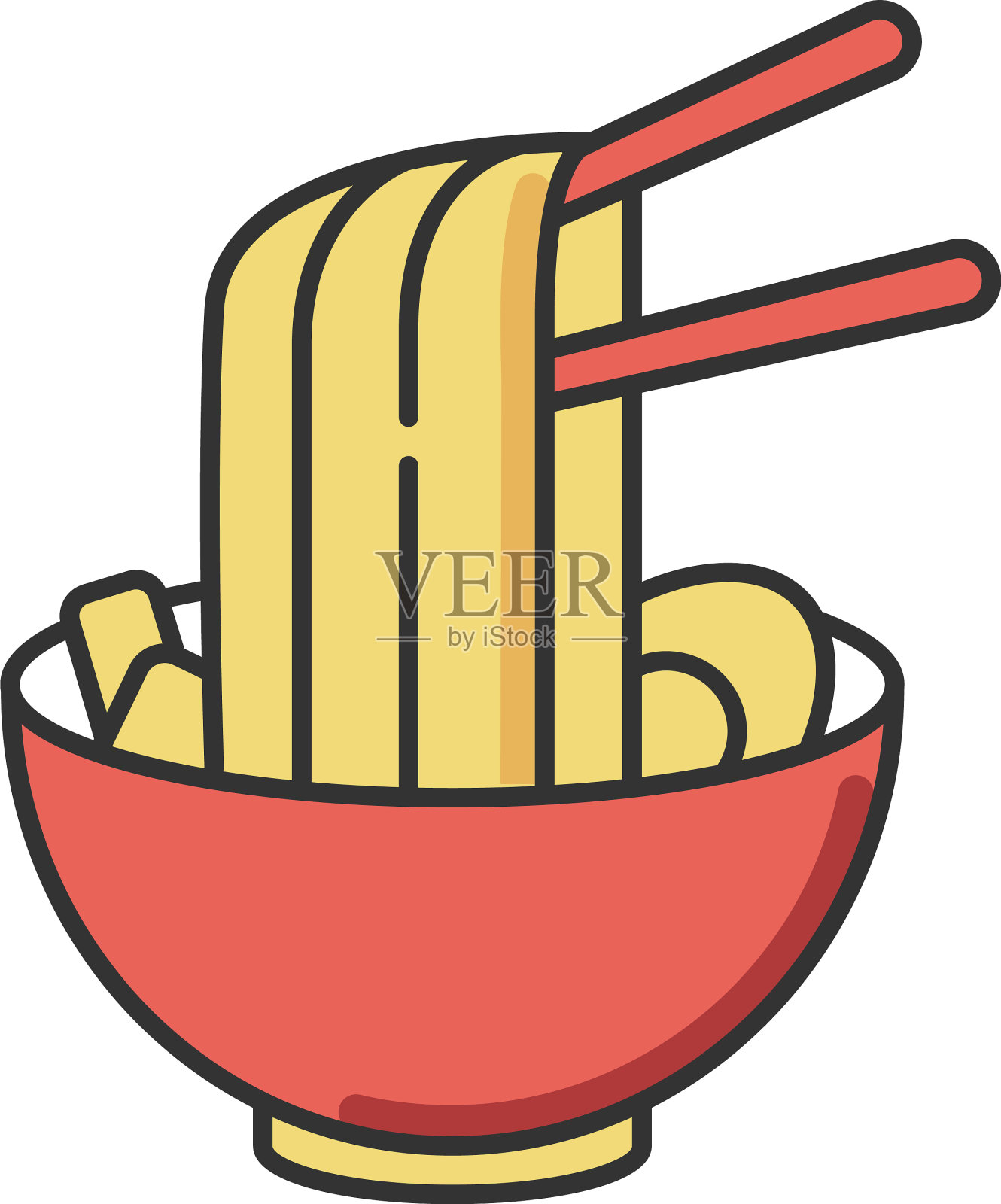 拉面RGB颜色图标方便面在碗设计元素图片