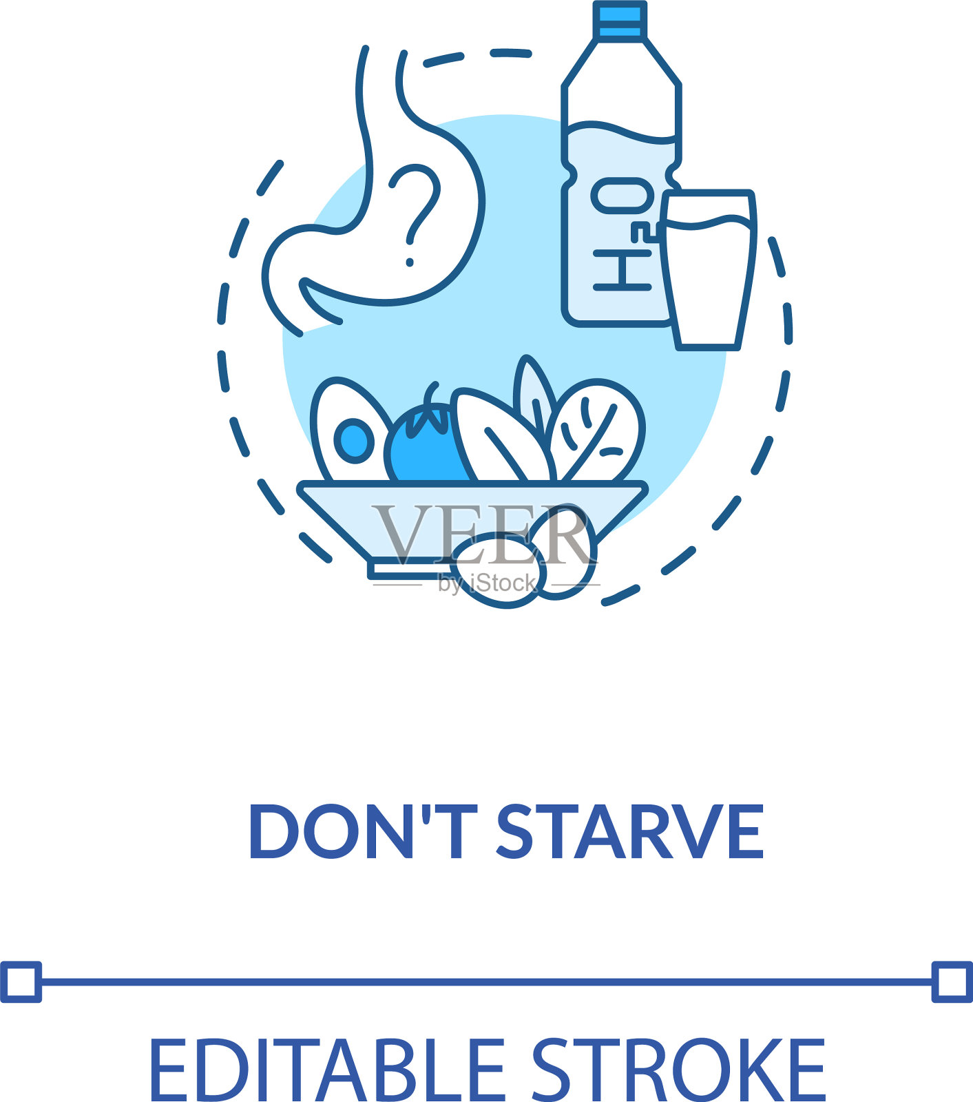 不饿概念图标葡萄酒品尝建议点子插画图片素材