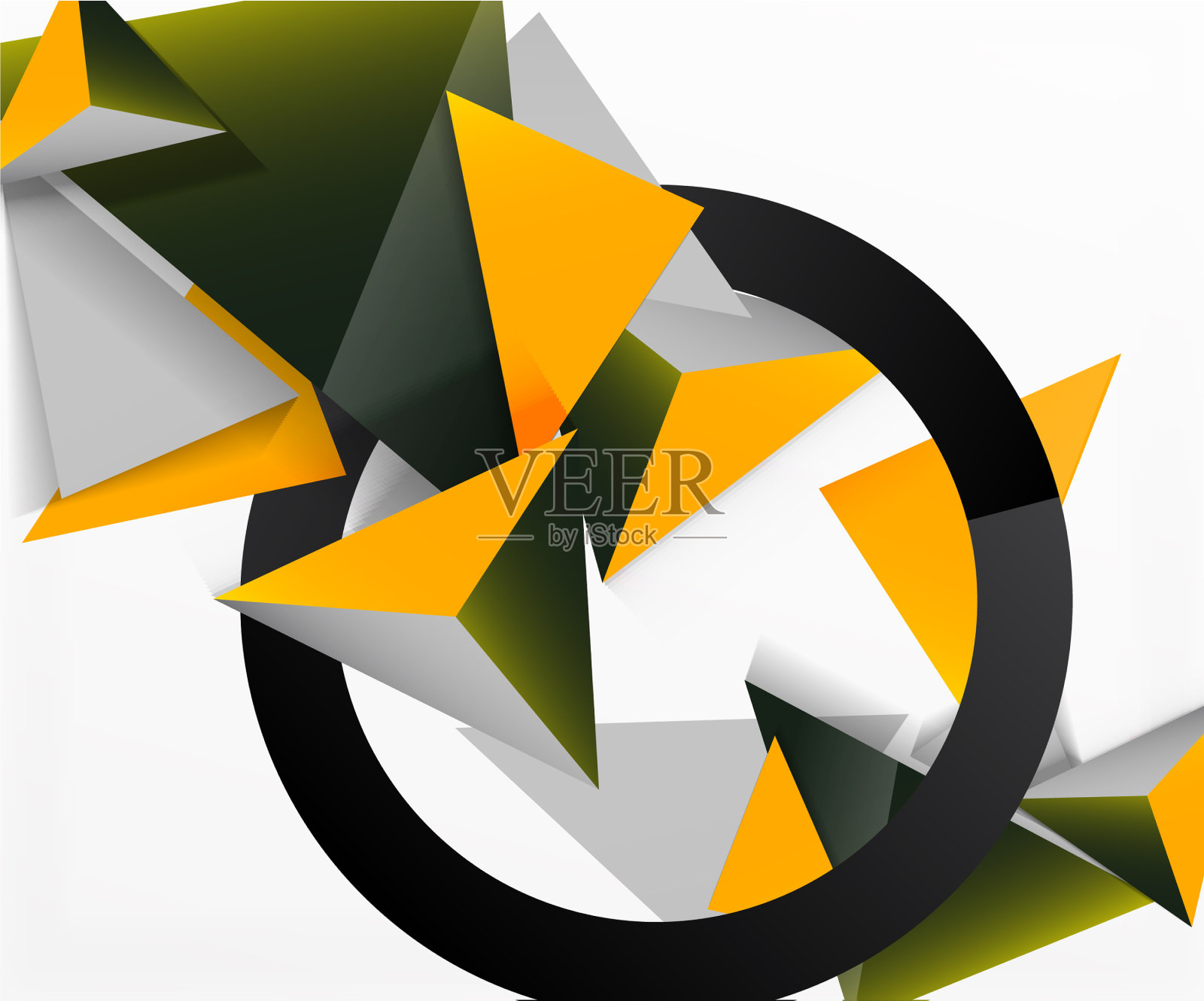 抽象背景马赛克三维三角形插画图片素材