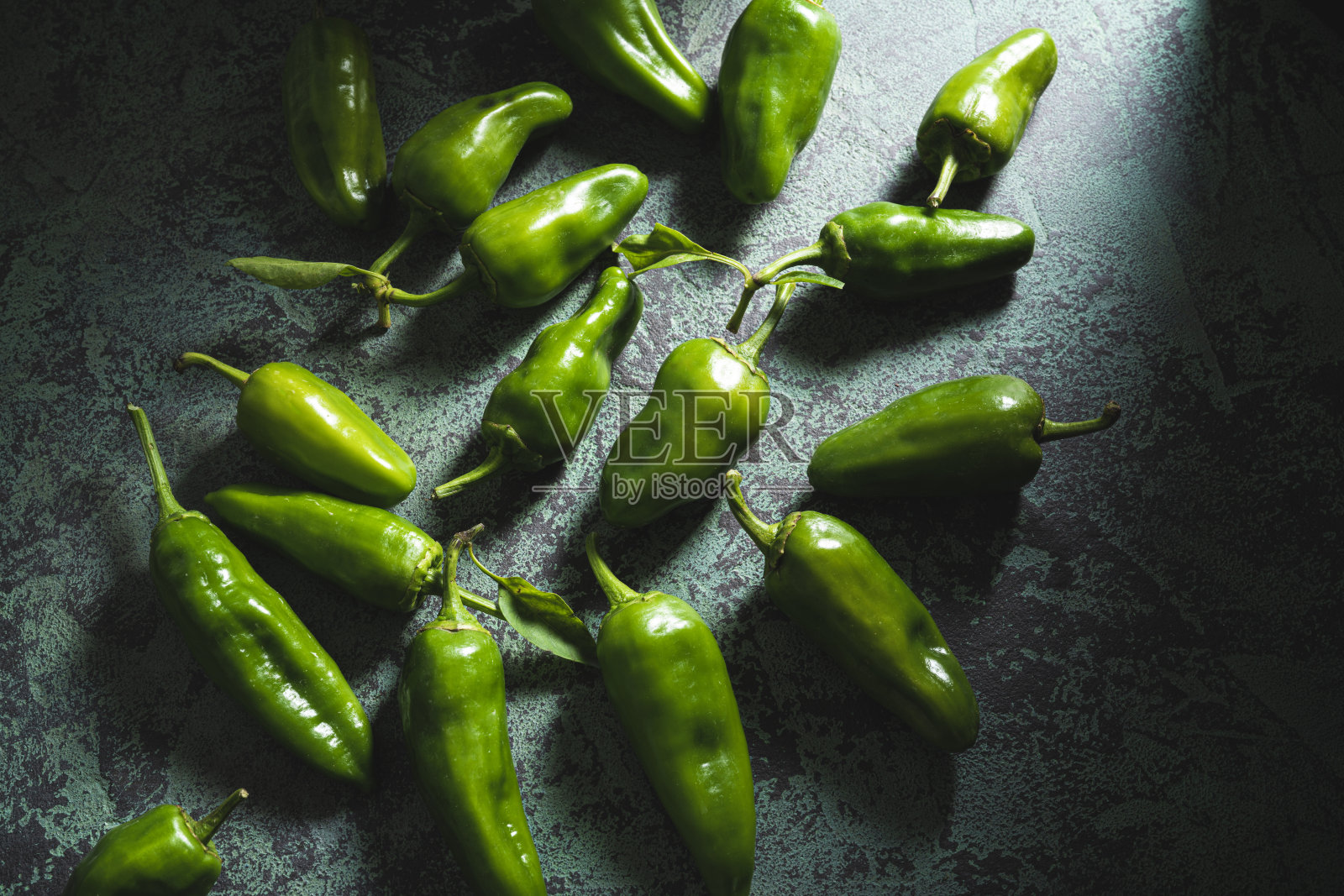 帕德隆生青椒西班牙辣椒照片摄影图片