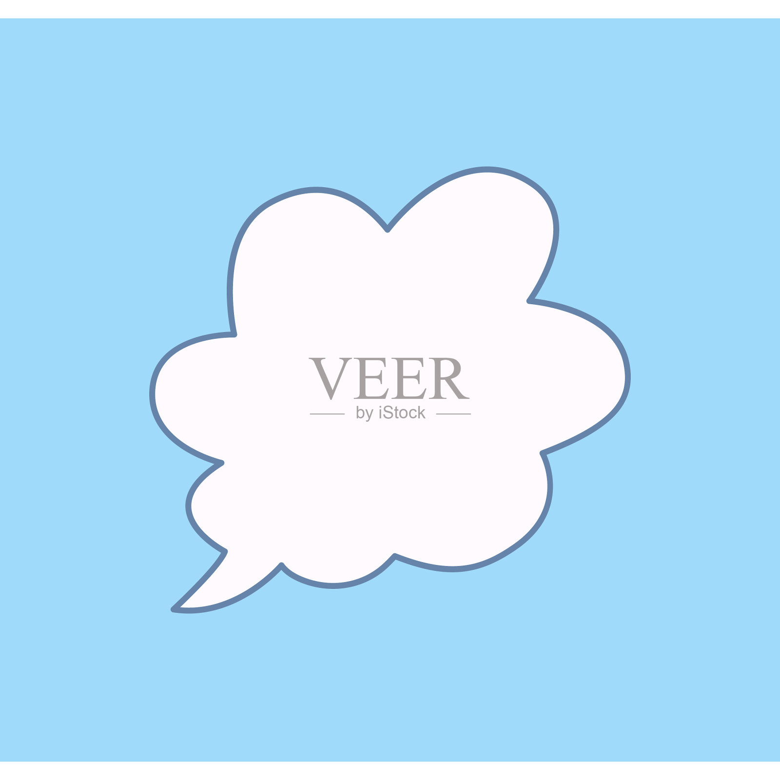 云语音气泡云文本框插画图片素材