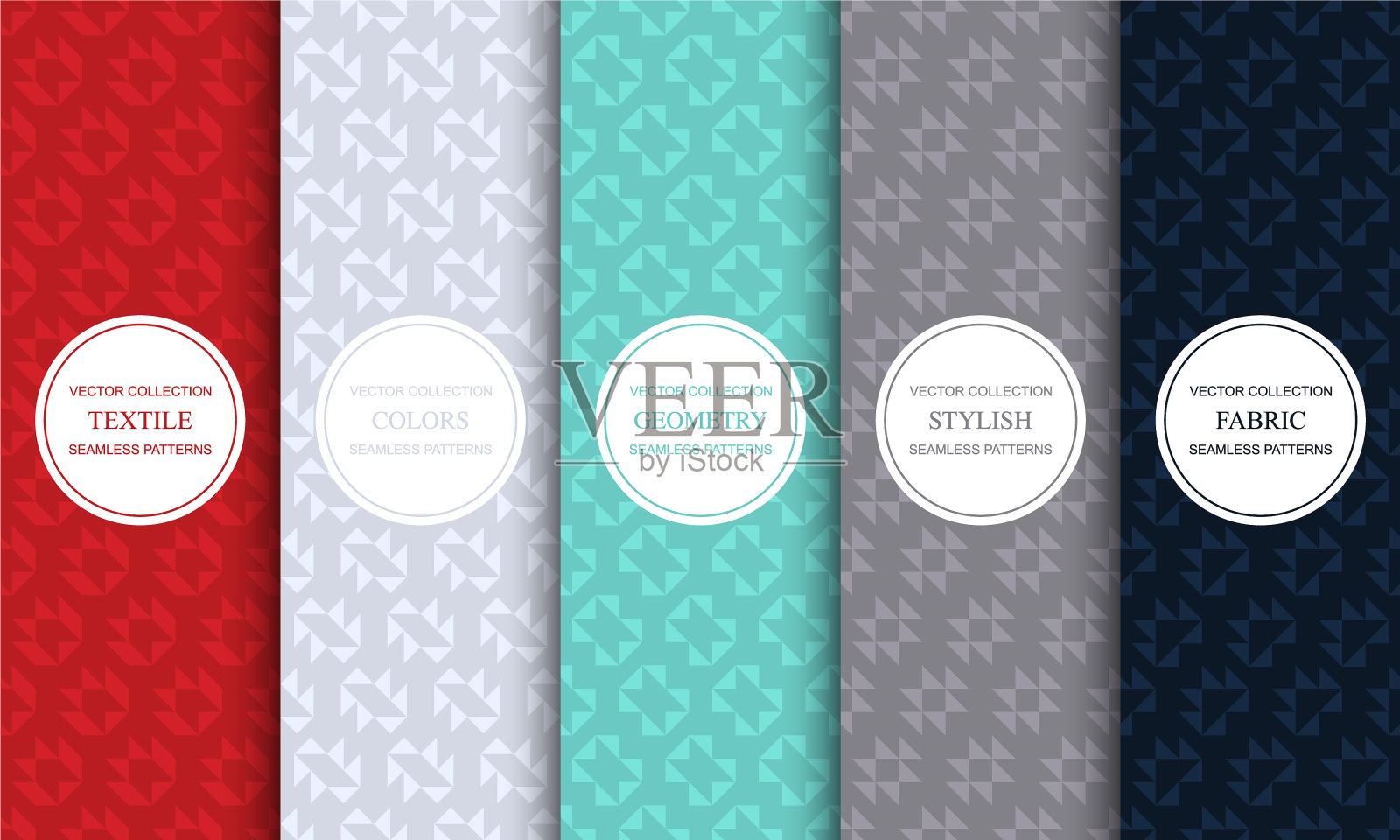 设置无缝彩色图案插画图片素材