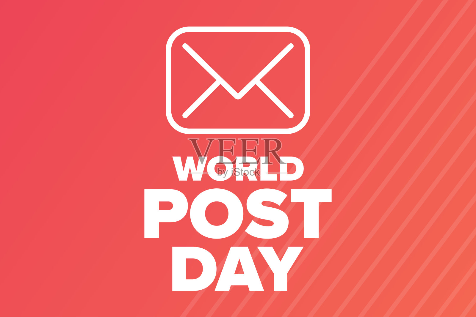 世界邮政日。10月9日。节日的概念。模板的背景，旗帜，卡片，海报与文字题词。向量EPS10插图。插画图片素材