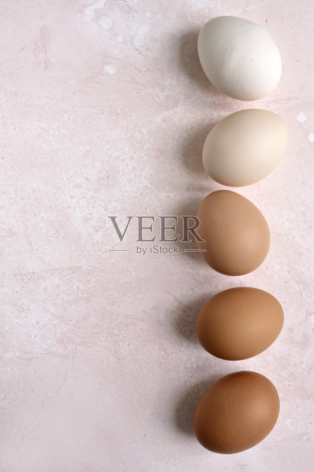 白色和米色生鸡蛋照片摄影图片