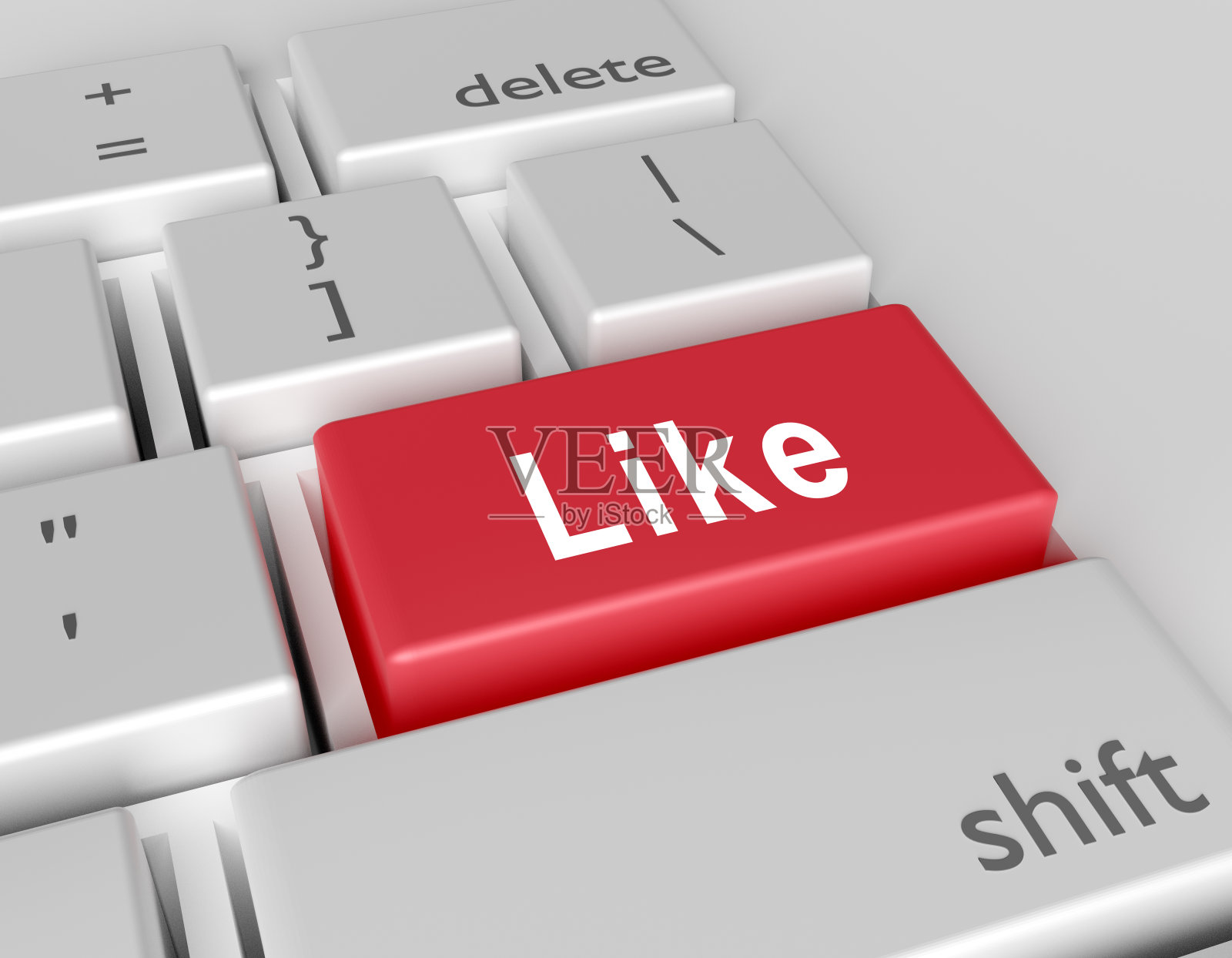 Word Like是在电脑键盘上写的。概念图像在计算机上按Enter键照片摄影图片