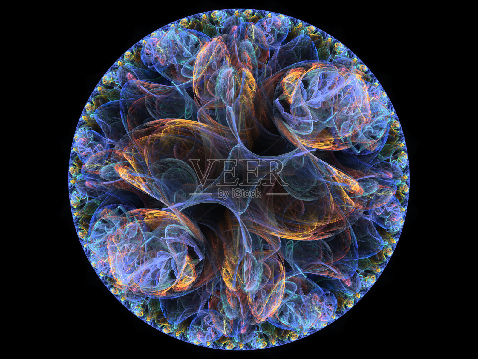 圆形分形照片摄影图片