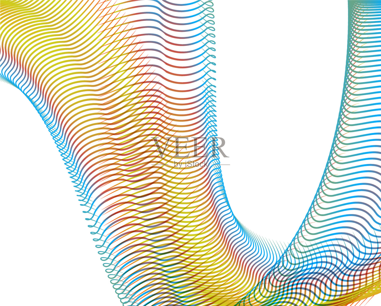 抽象背景混合波线设计插画图片素材