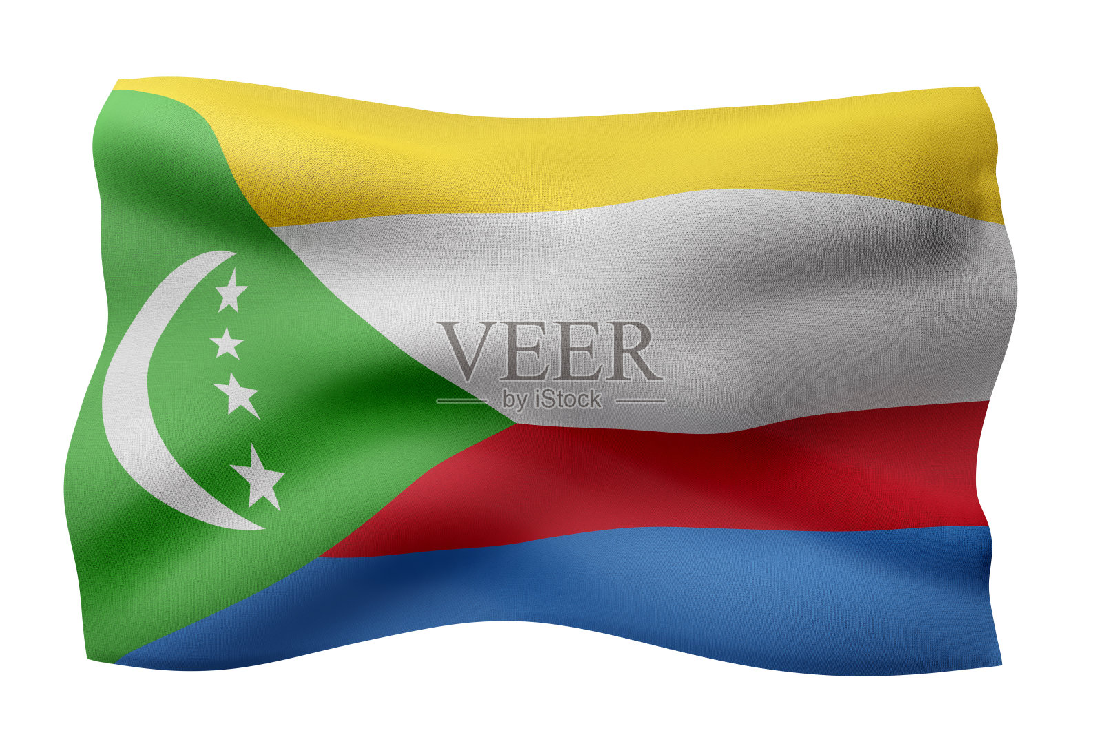 科摩罗联盟3d旗帜照片摄影图片