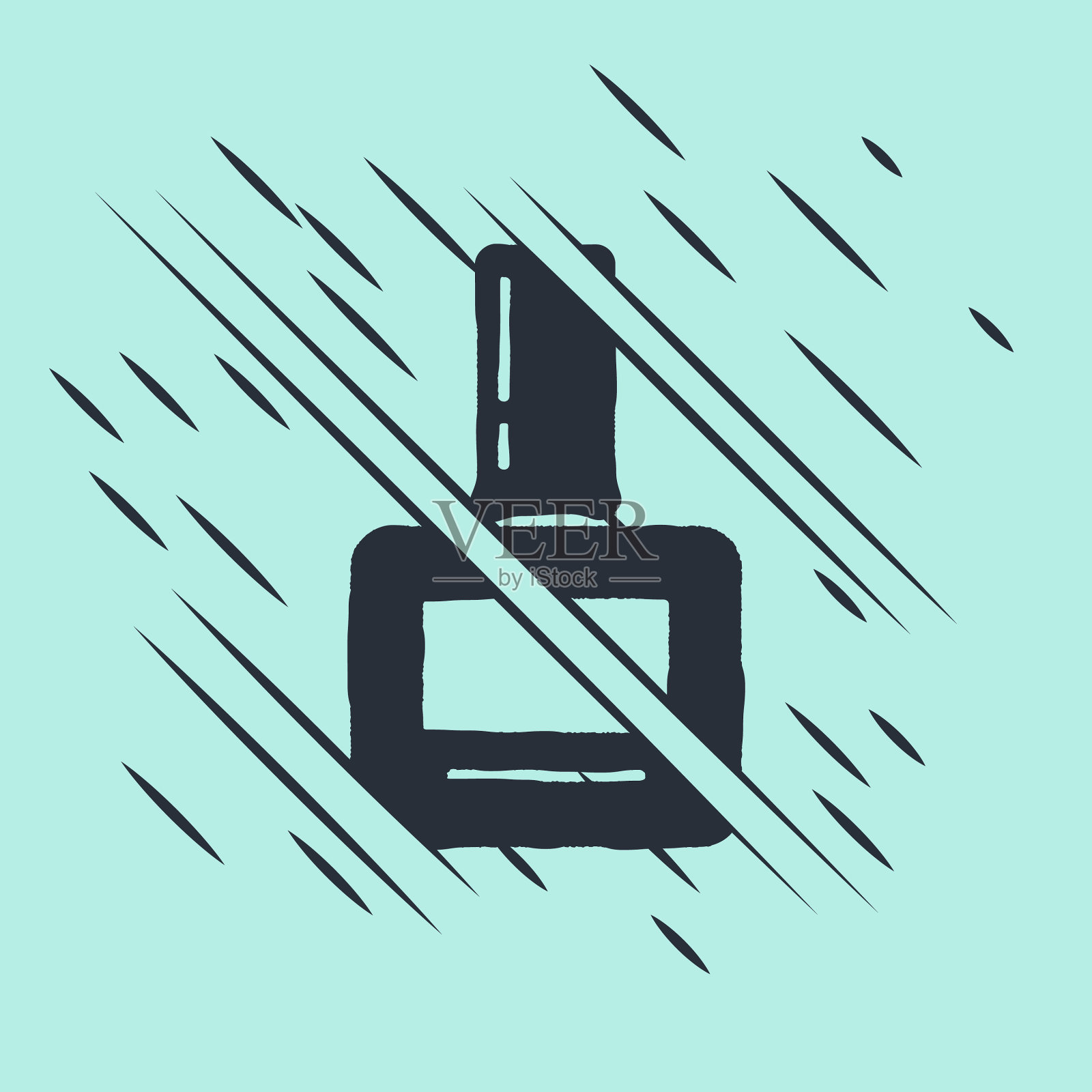 黑色指甲油瓶子图标孤立在绿色上插画图片素材