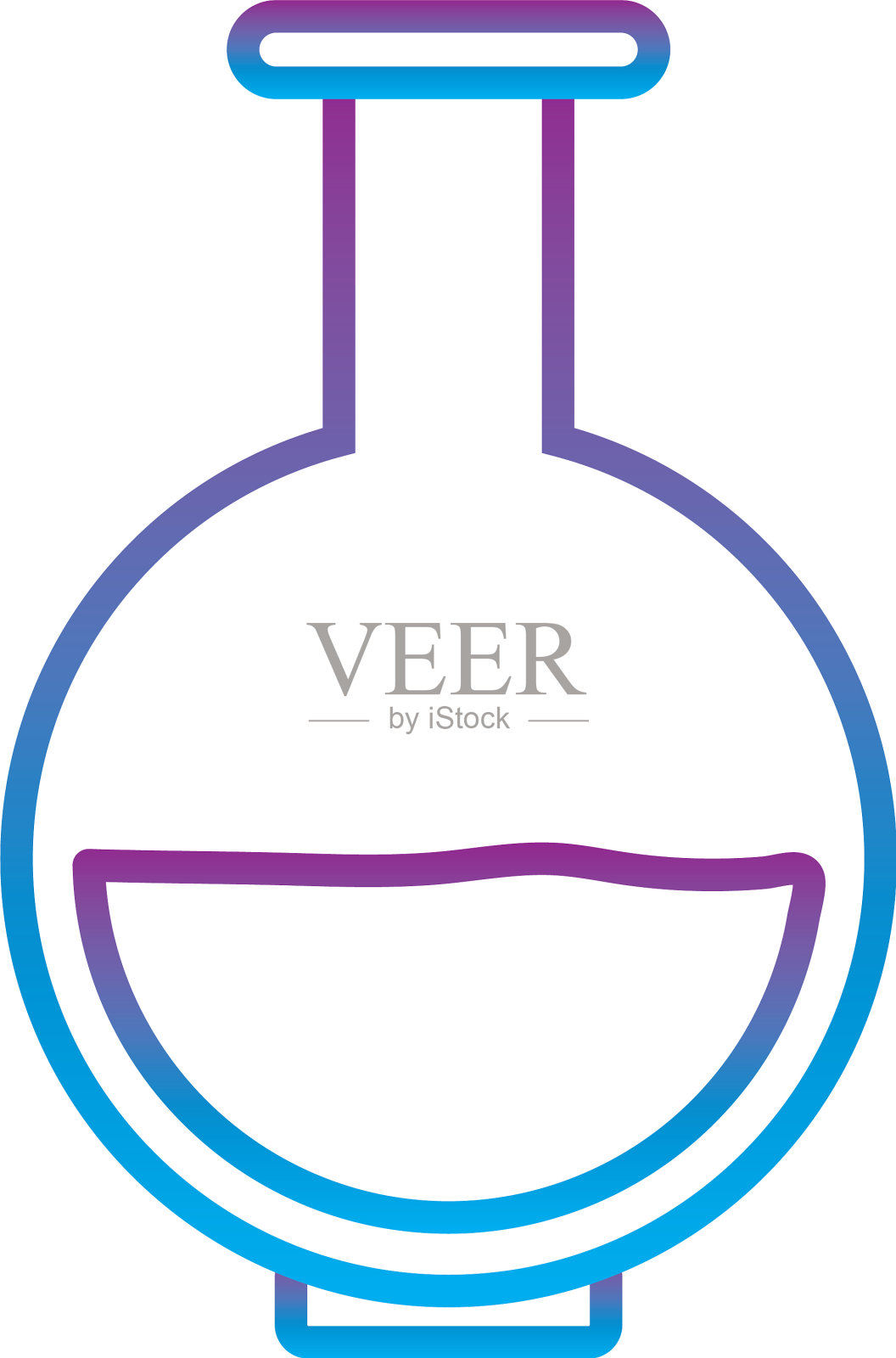 化学烧瓶渐变线条样式图标插画图片素材