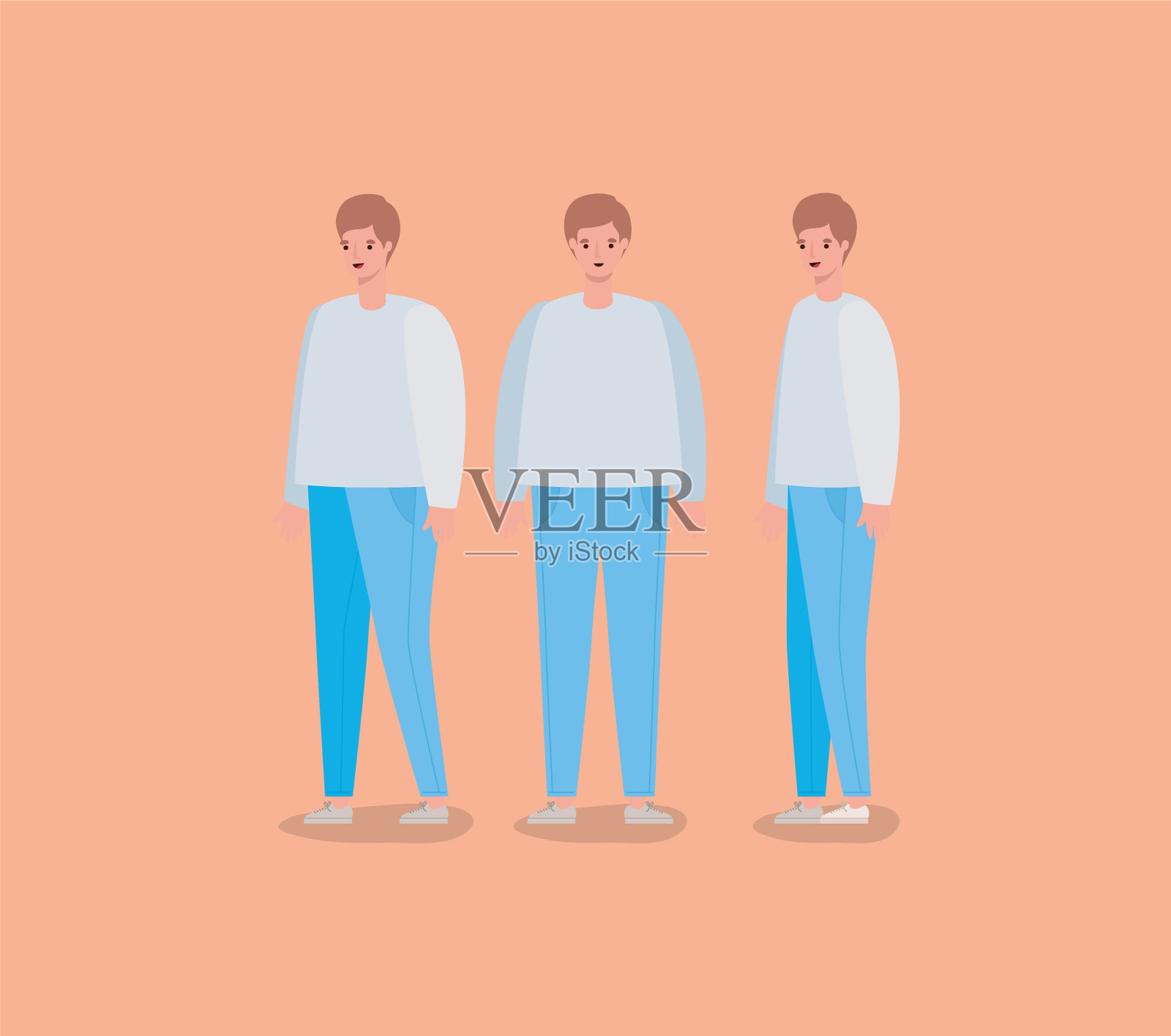 男性头像卡通设计插画图片素材