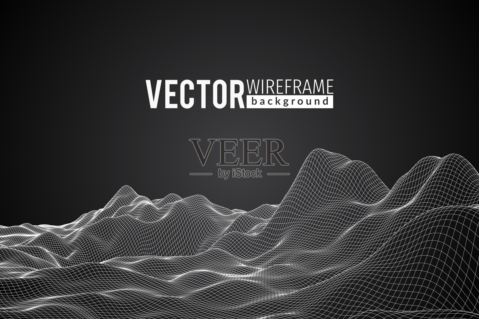 3d科幻复古连接背景。线框地形景观。区块链和加密货币技术背景。数字景观。住房和城市发展部的元素。大数据和人工智能。插画图片素材