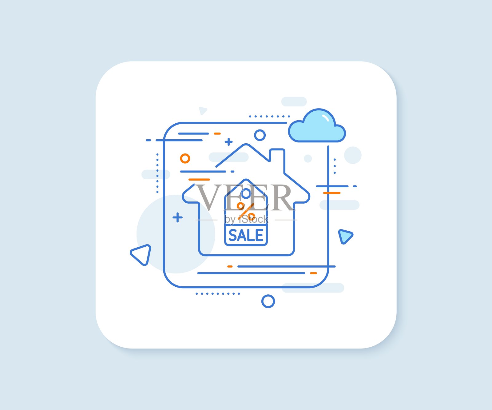 购物标签线图标。特别优惠的迹象。向量图标素材