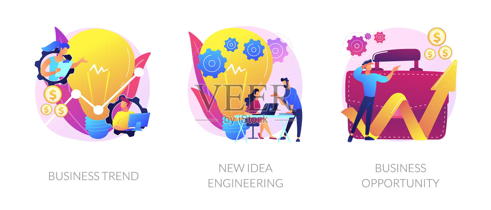 商业模式创新概念隐喻插画图片素材