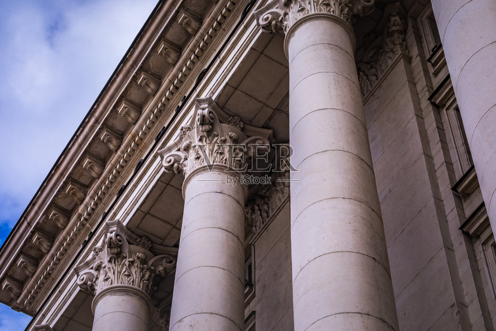 拉戈乐团:国民议会大厦，柱特写-索菲亚，保加利亚照片摄影图片