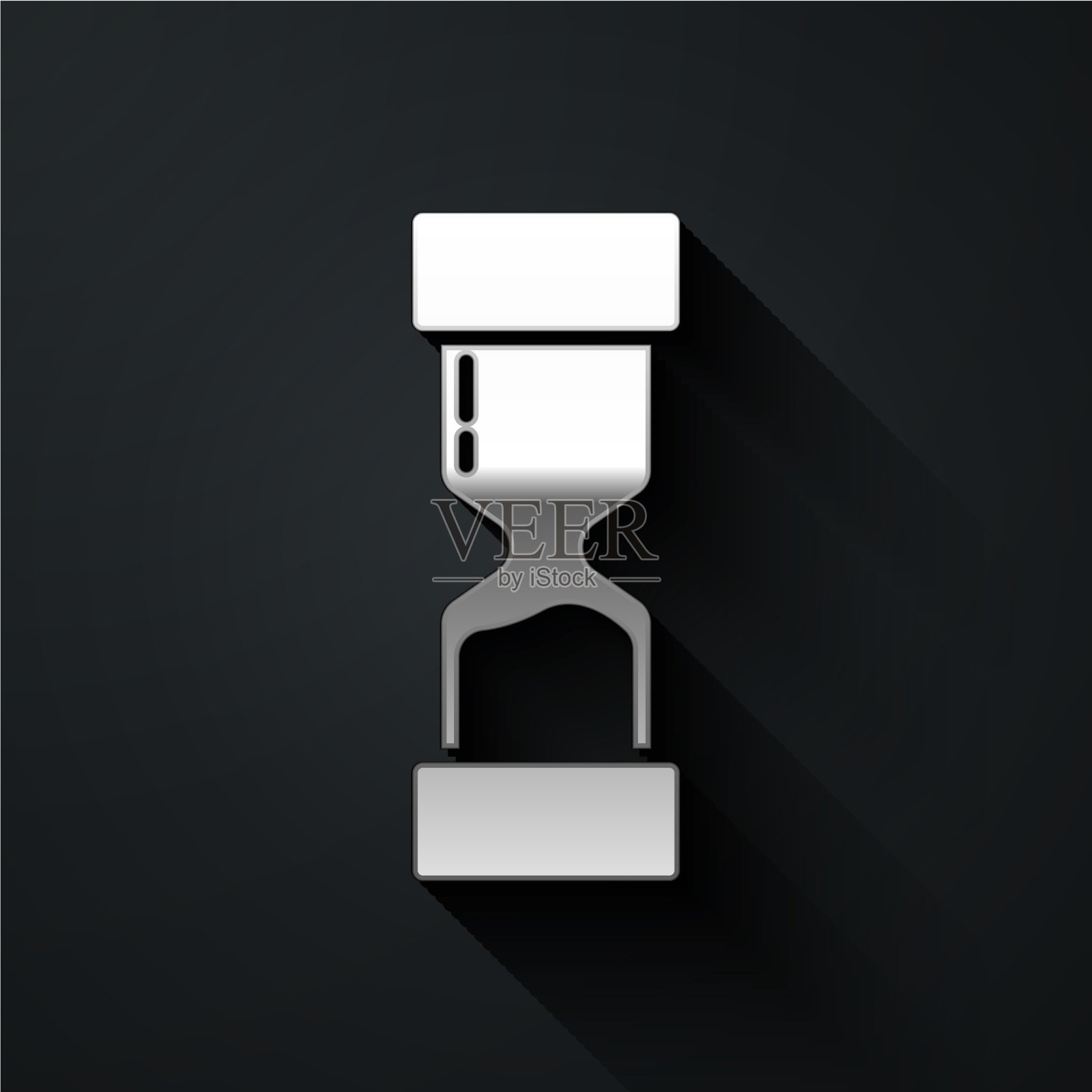 银色老沙漏流沙图标图标素材