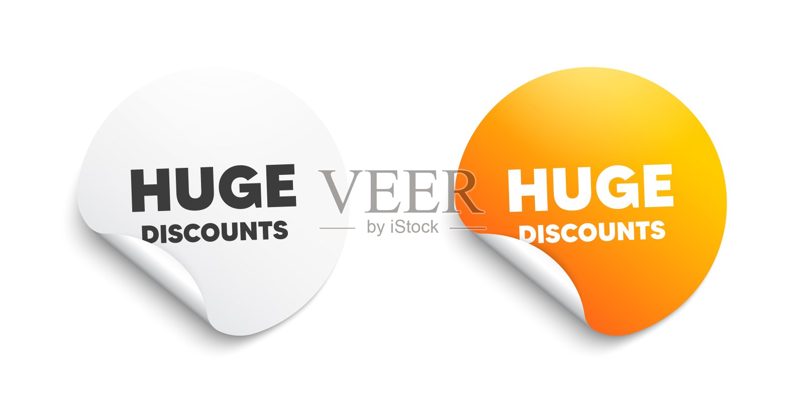 巨大的折扣。特价标志。向量设计元素图片