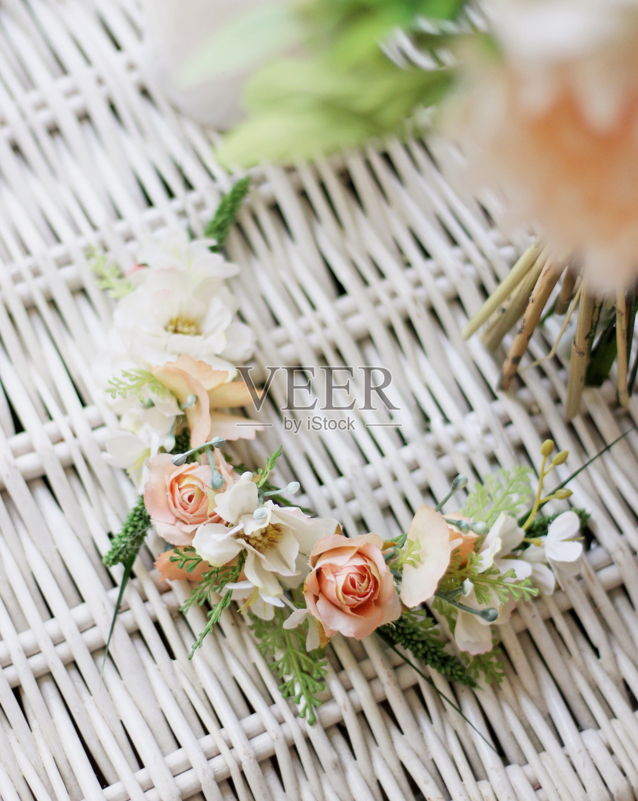 新娘花皇冠。照片摄影图片