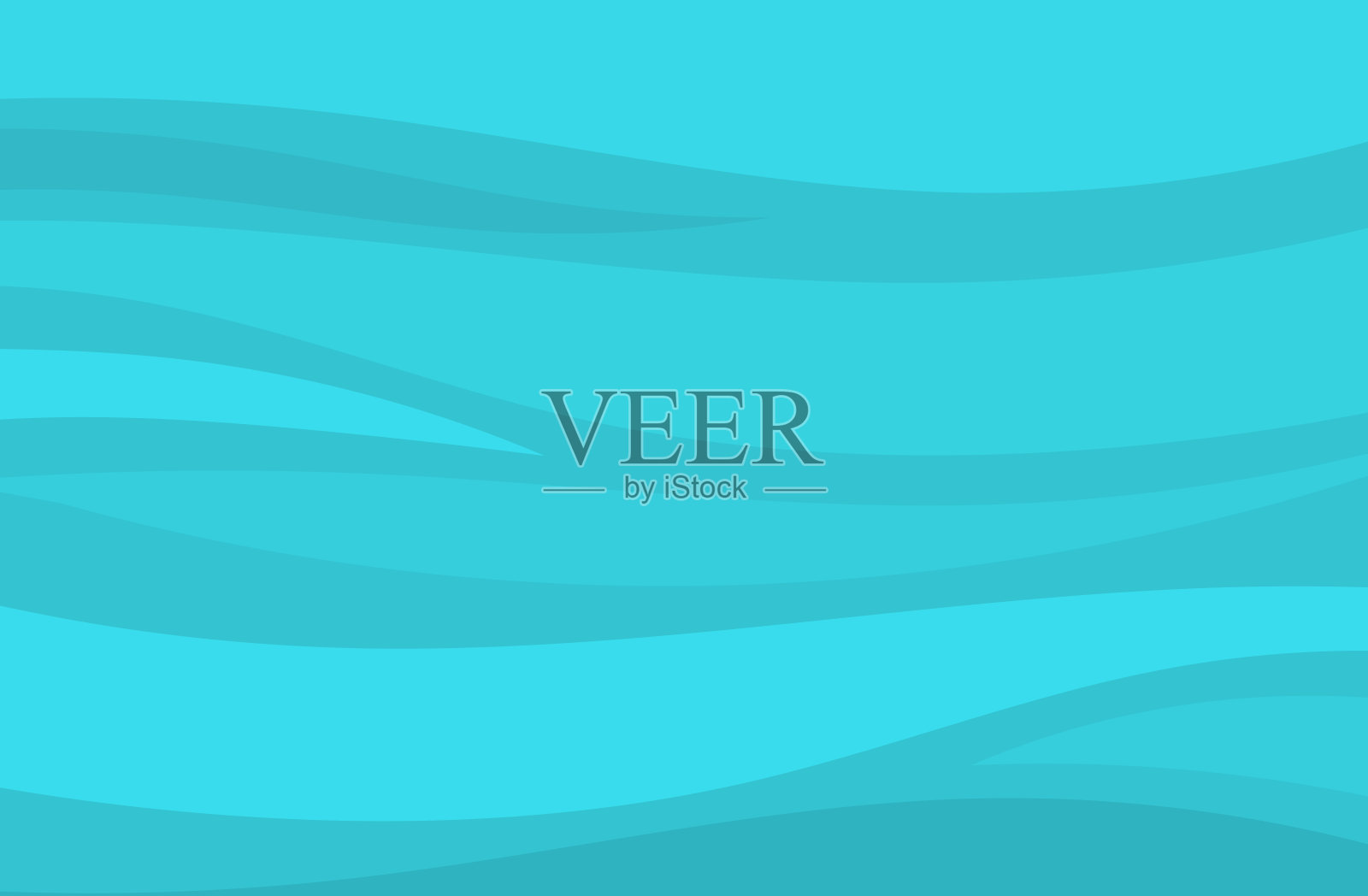 蓝色的海浪水背景。插画图片素材