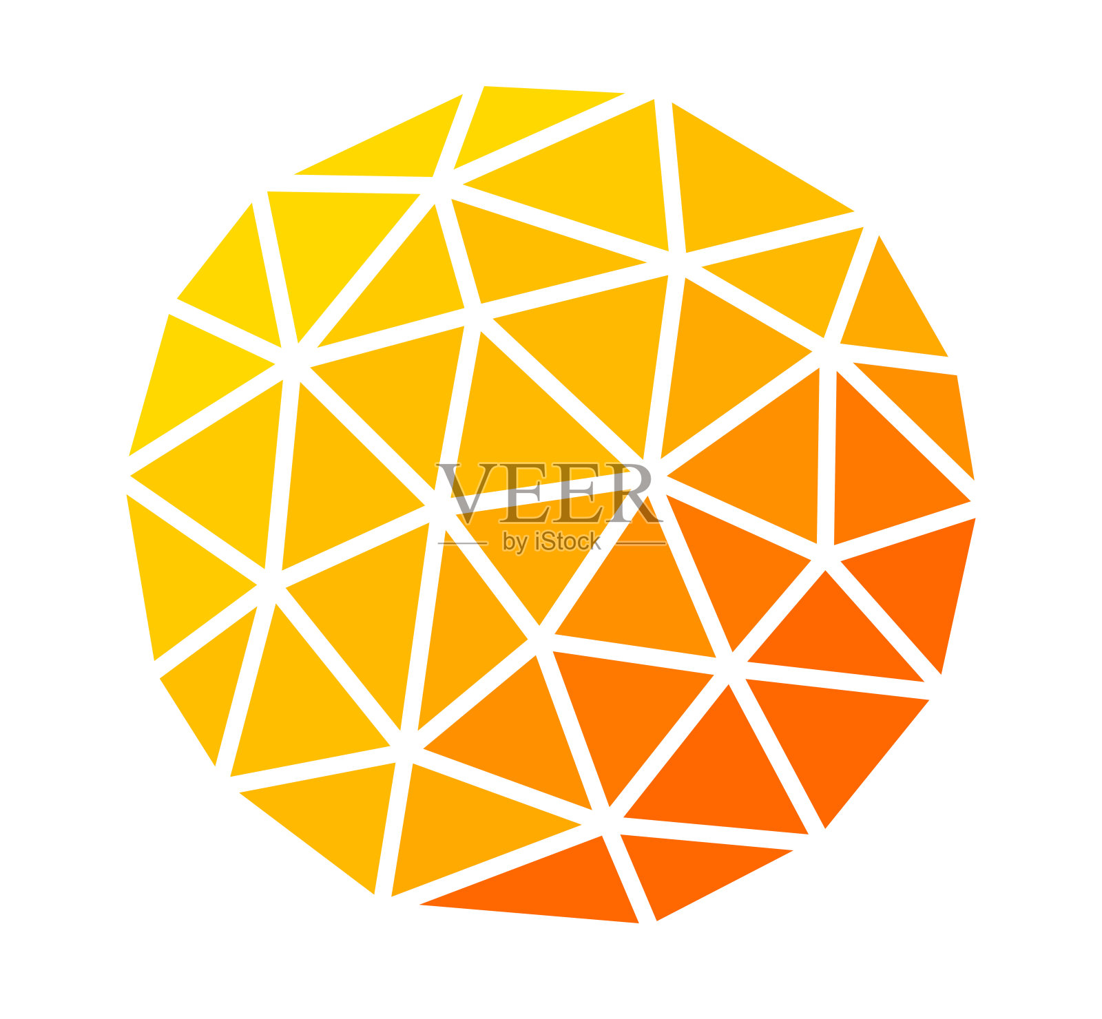 抽象的太阳球符号或标志。插画图片素材