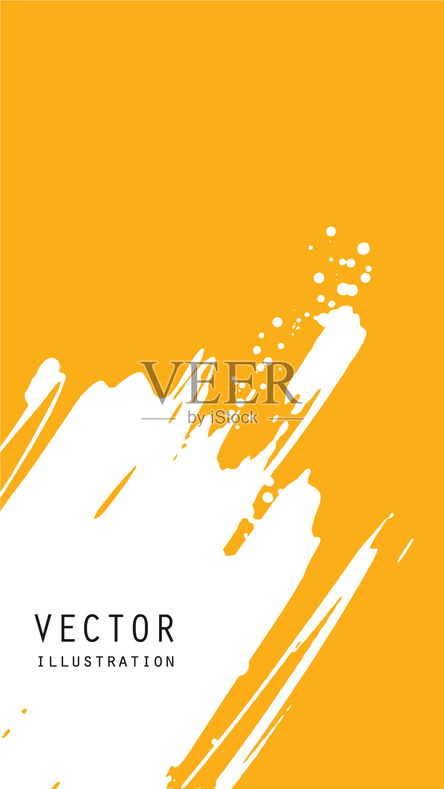 抽象的墨刷条幅与垃圾效果插画图片素材