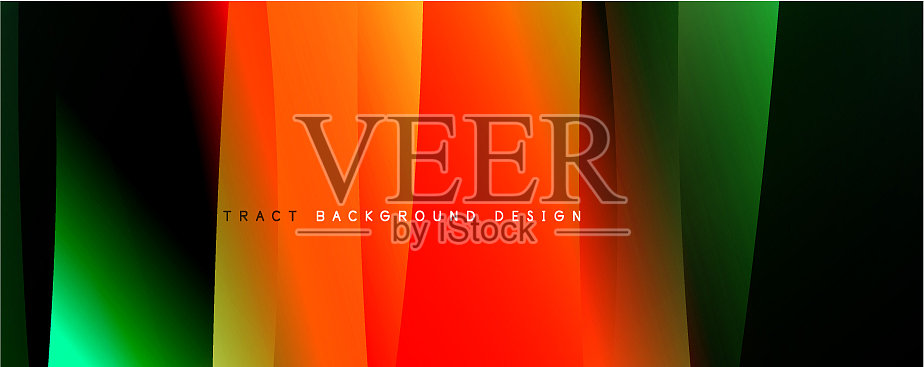 波浪液体风格的线条与阴影和灯光插画图片素材