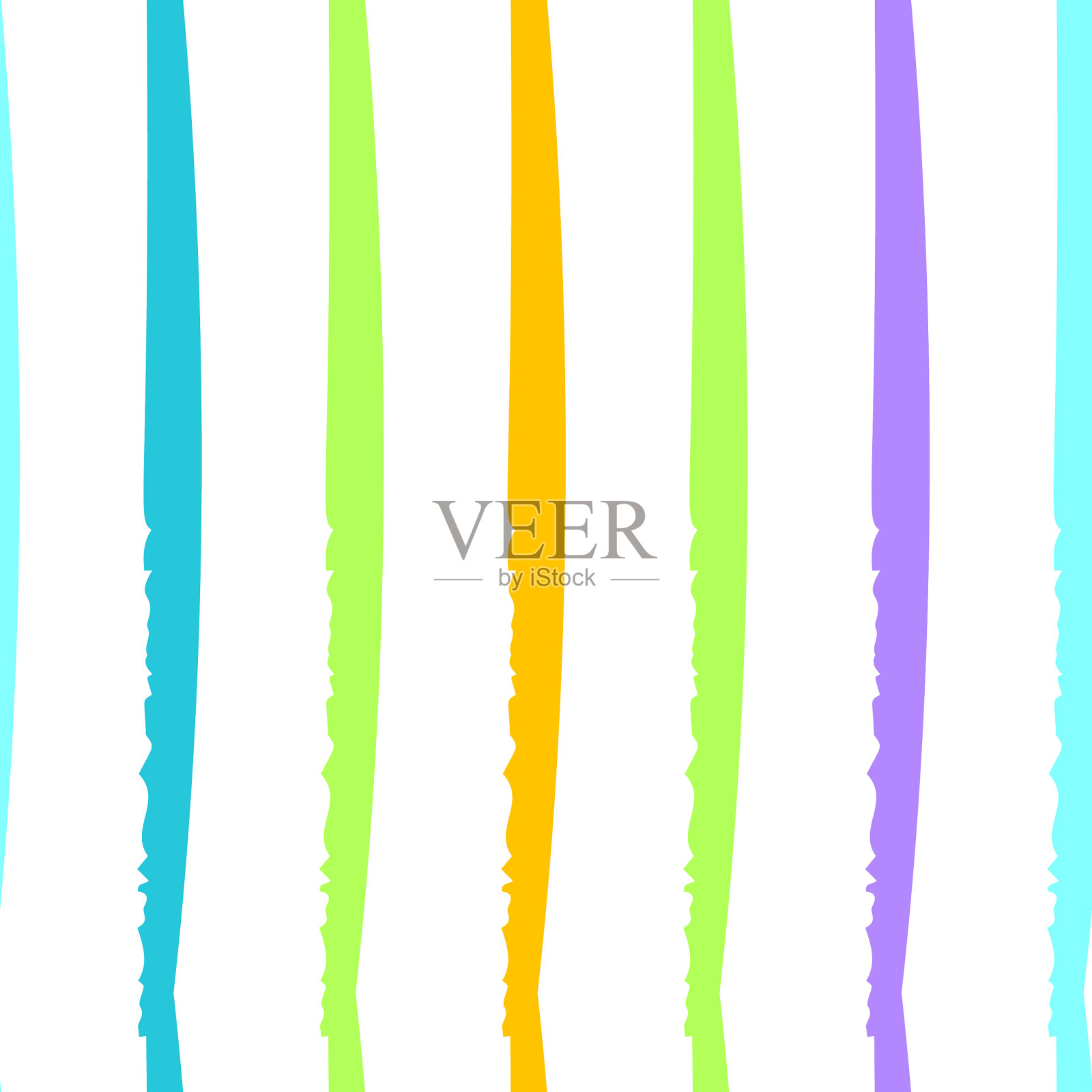 竖条纹夏季图案。现代无缝模式。插画图片素材