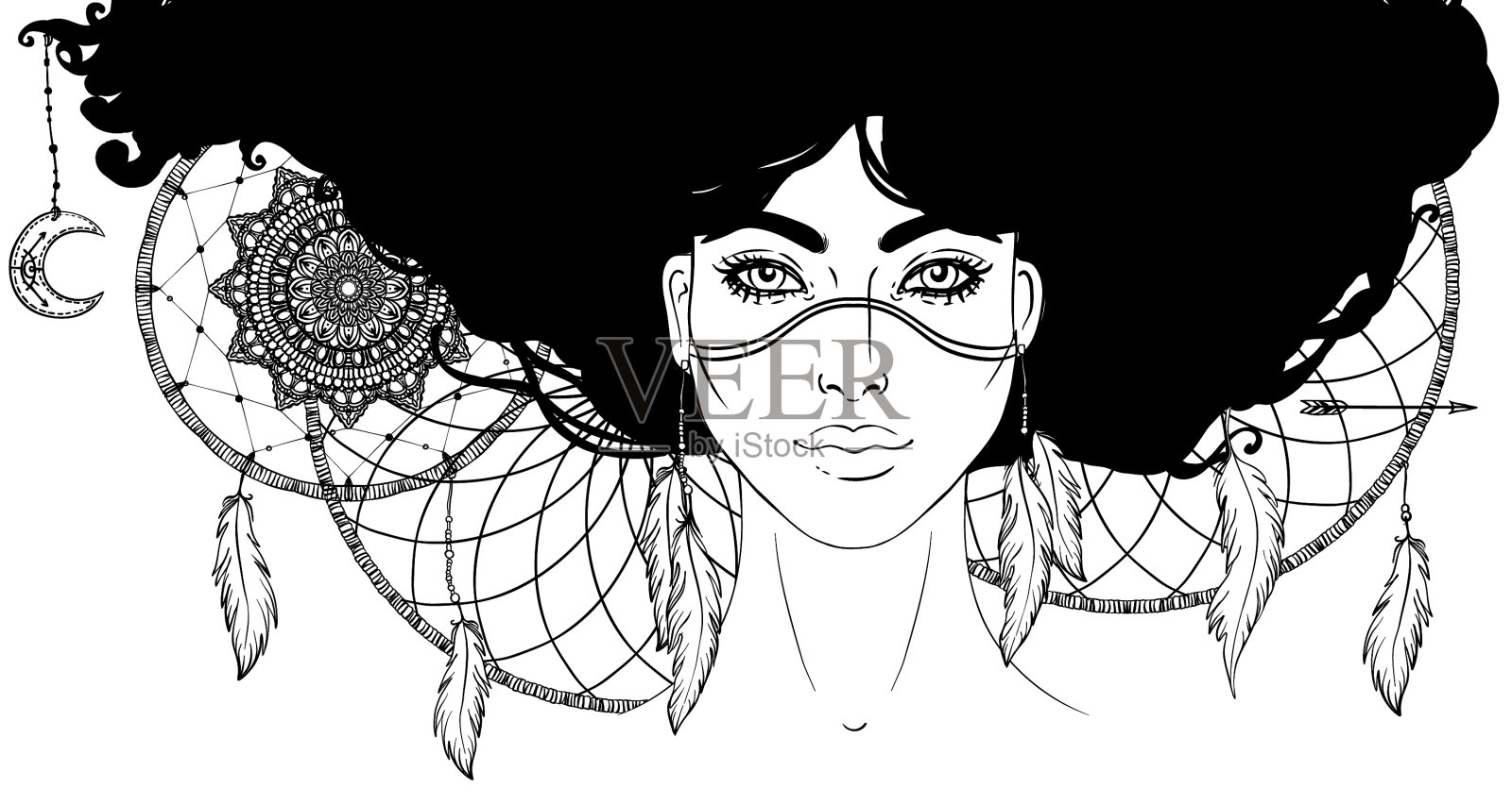 与美洲土著白人隔离设计元素图片