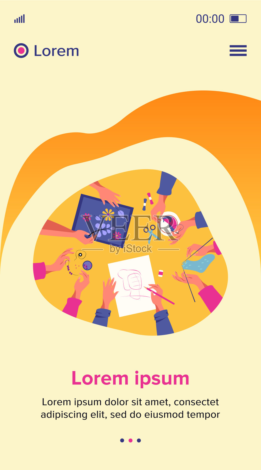 创意手工作坊平面矢量插图插画图片素材