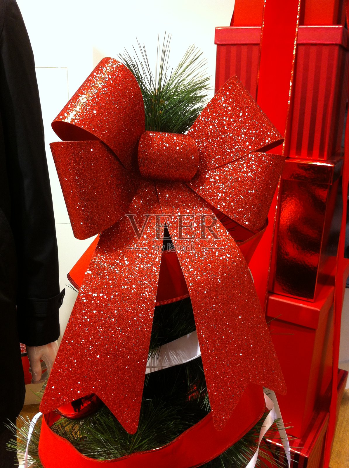 红色的圣诞装饰照片摄影图片