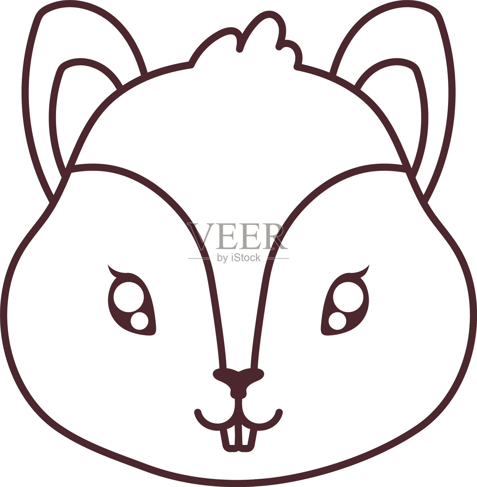 头像可爱的猫线条风格的图标猫设计元素图片