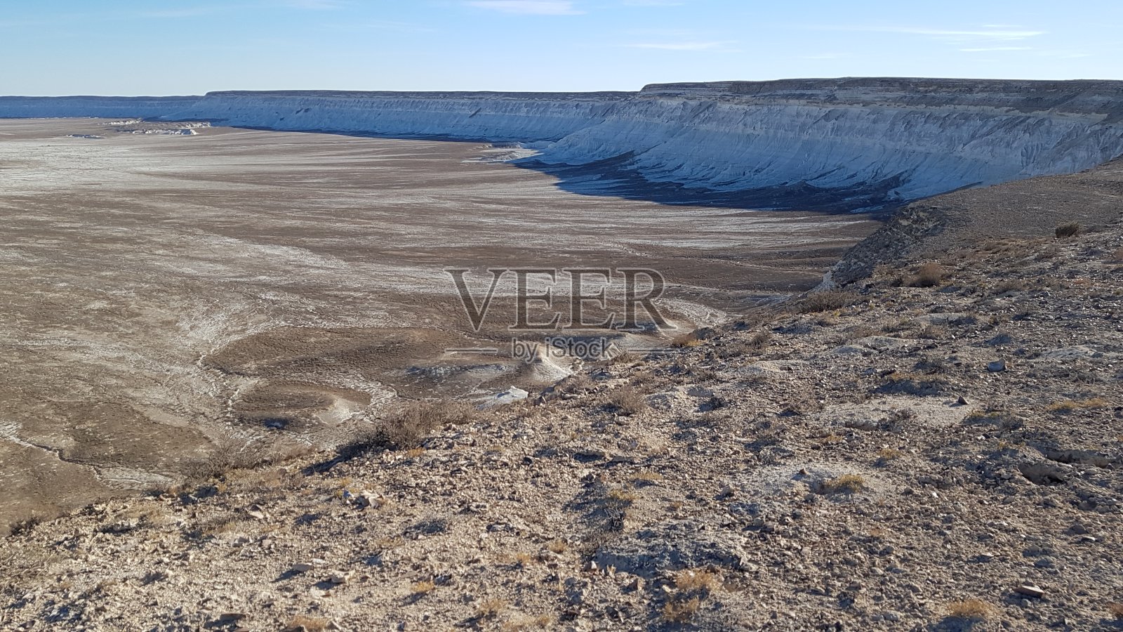 哈萨克斯坦西部Ustyurt高原的史诗地质照片摄影图片