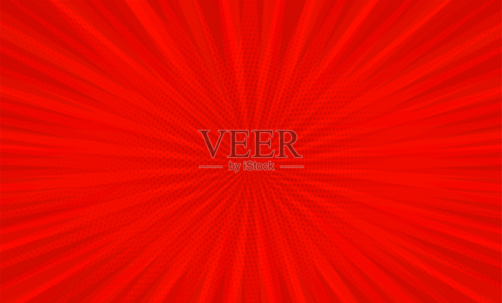 漫画流行艺术带径向红色背景插画图片素材