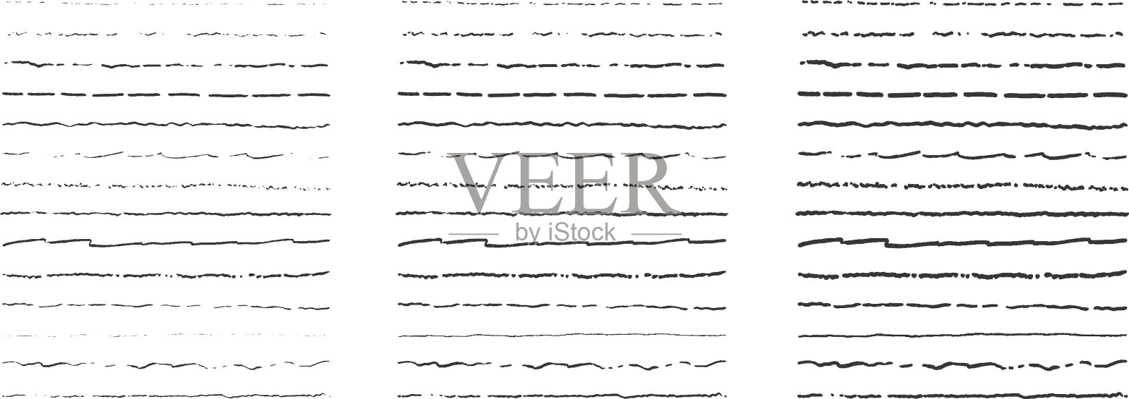 设置线条，手绘分隔符，涂鸦图标素材