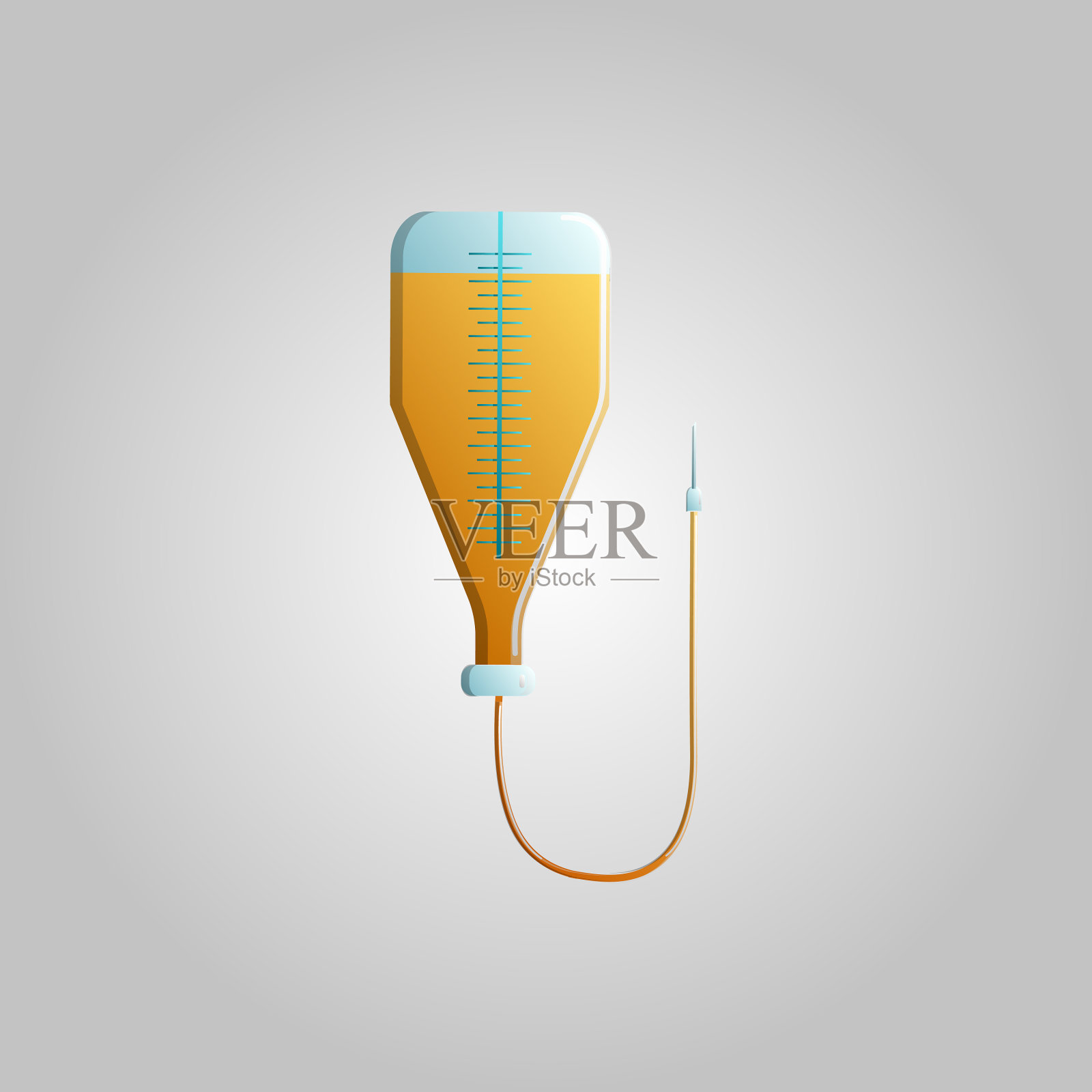 美丽的医疗图标滴管与药物插画图片素材