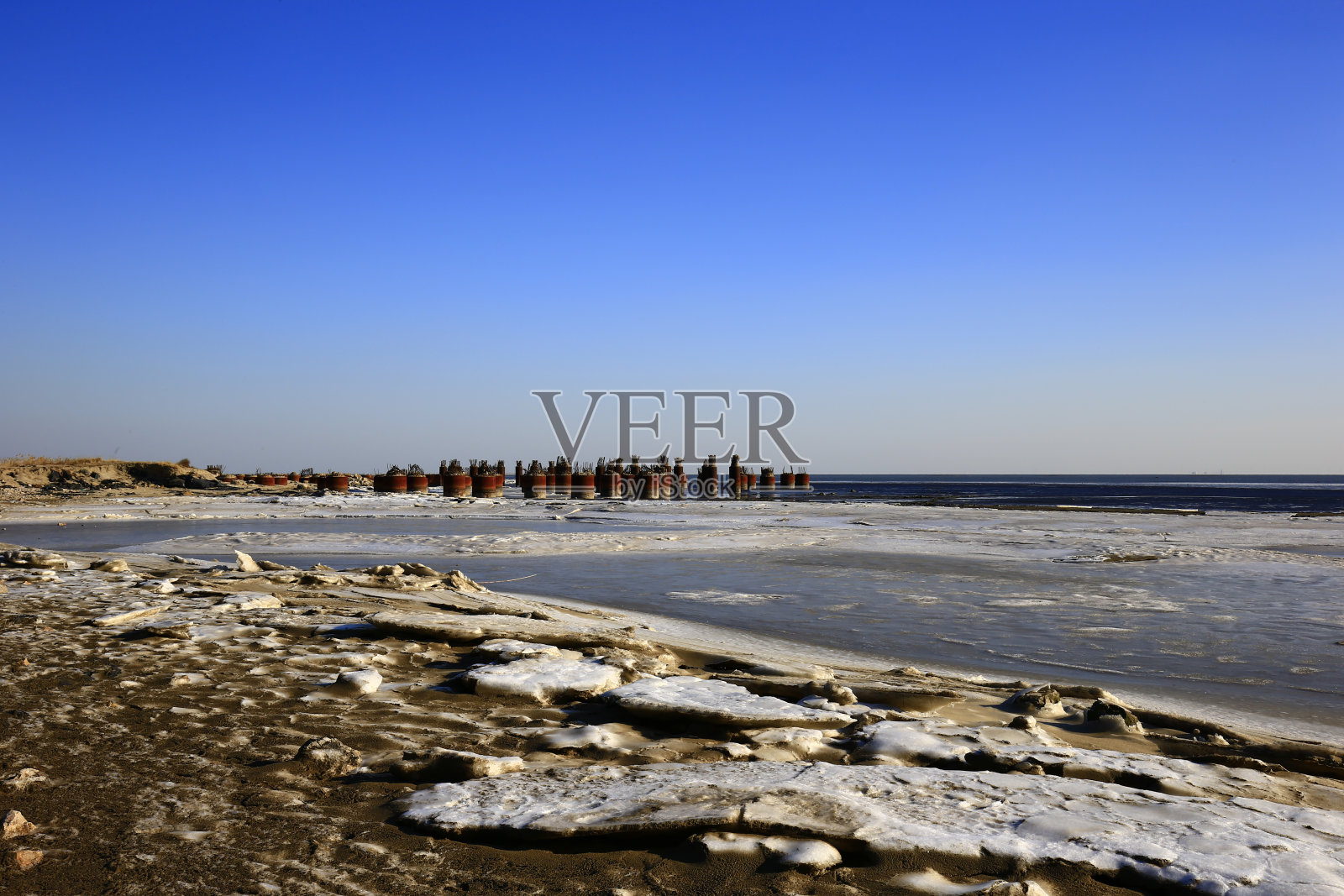 冬天的海冰照片摄影图片