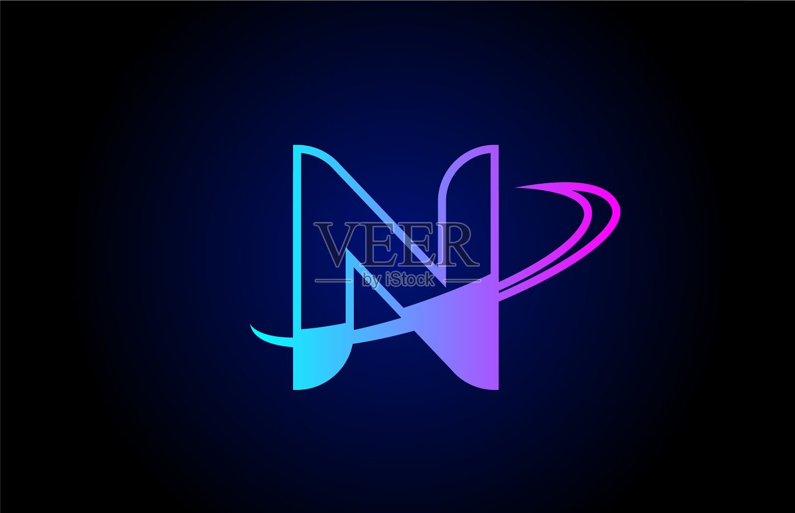 N字母标志图标的业务和公司插画图片素材