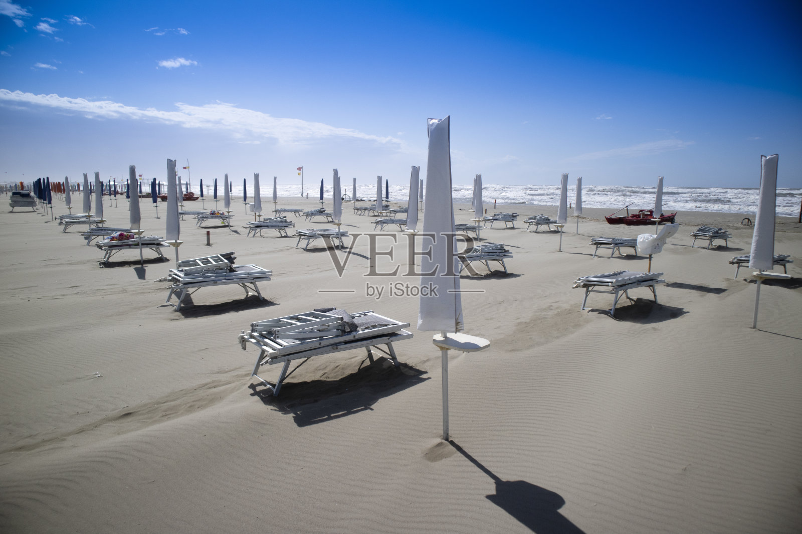 秋天的维亚雷吉奥海滩照片摄影图片