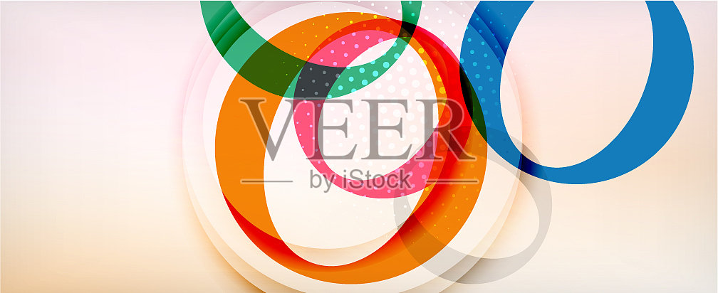 时尚简约圆抽象背景动态插画图片素材