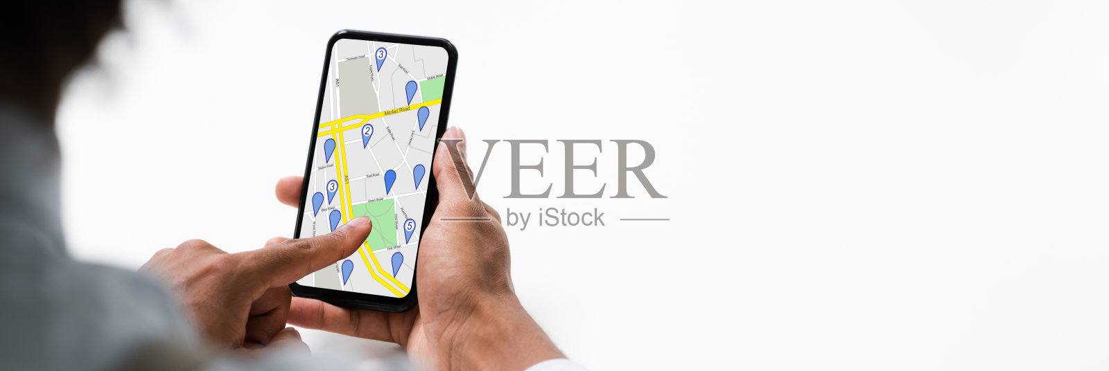 手机GPS定位地图照片摄影图片