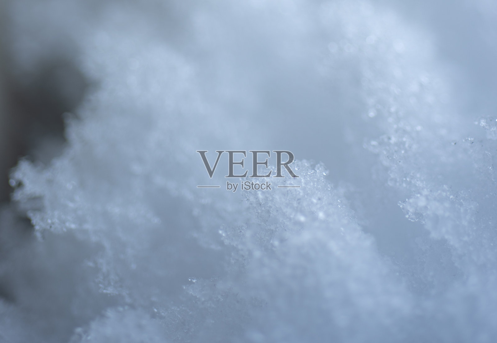 雪晶体纹理，微距拍摄。照片摄影图片