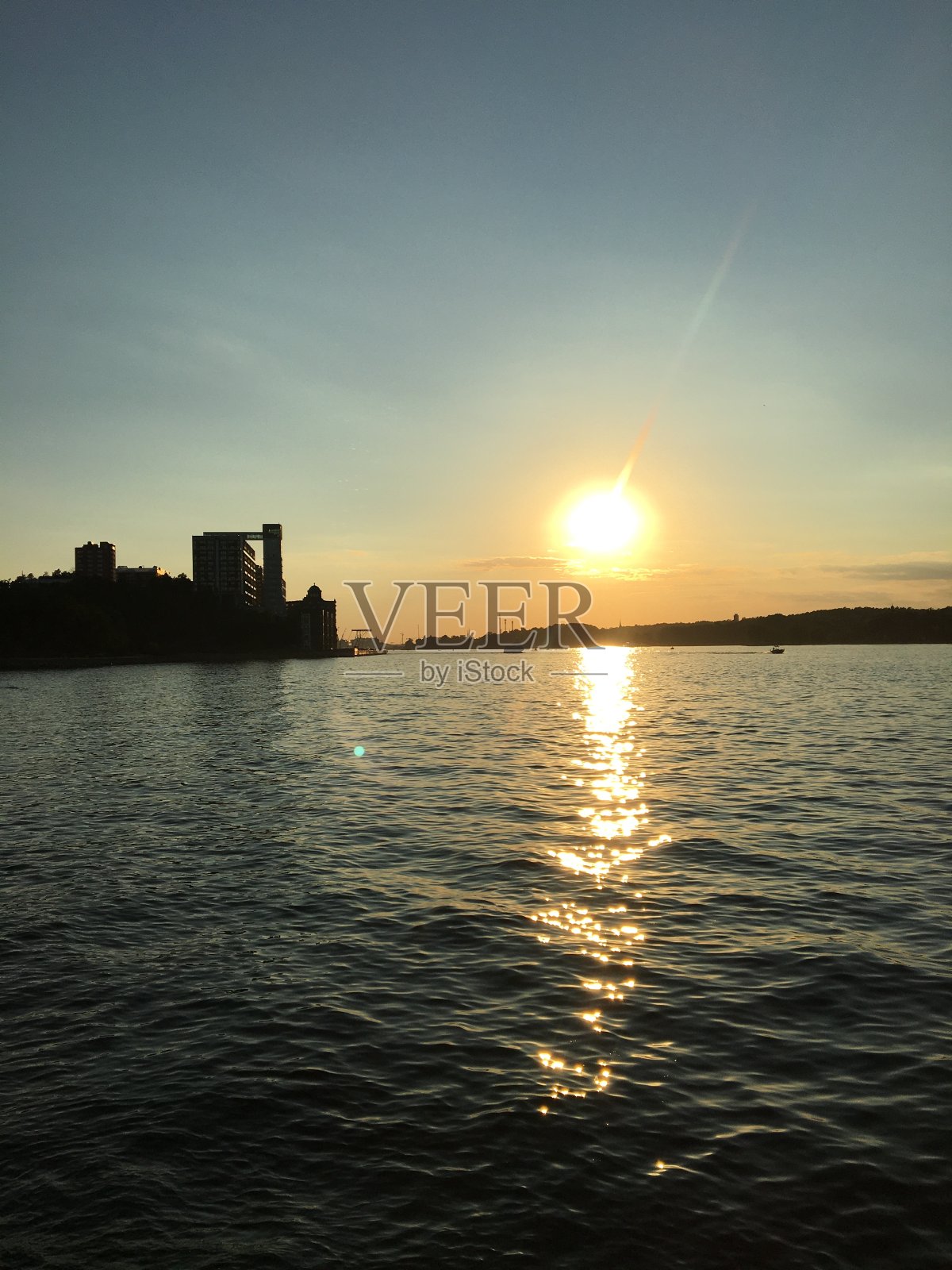 日落斯德哥尔摩照片摄影图片