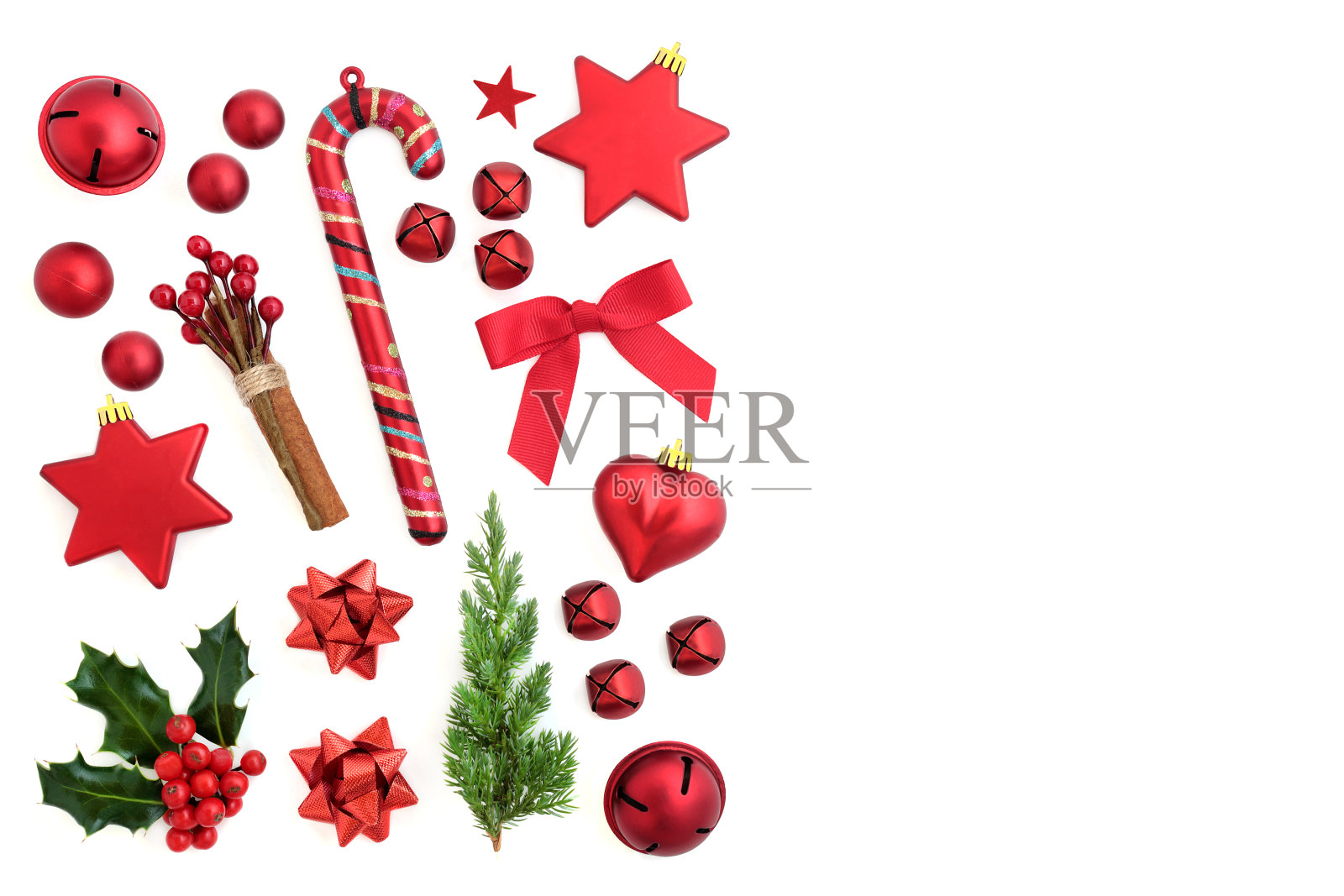 圣诞节日符号的组成照片摄影图片