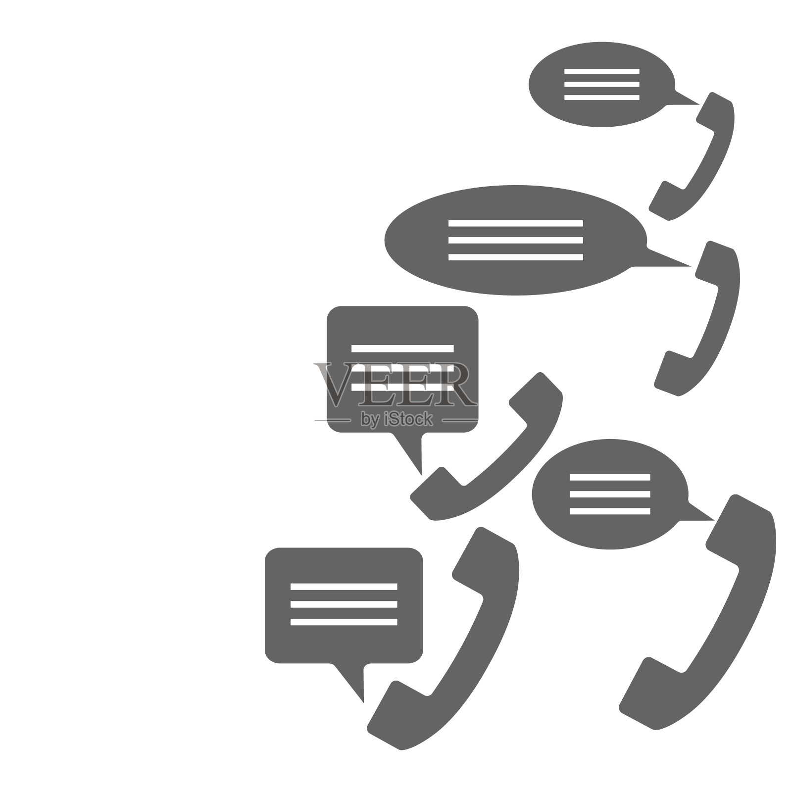手机图标矢量。呼叫中心，设备配件，电话联络设计元素图片