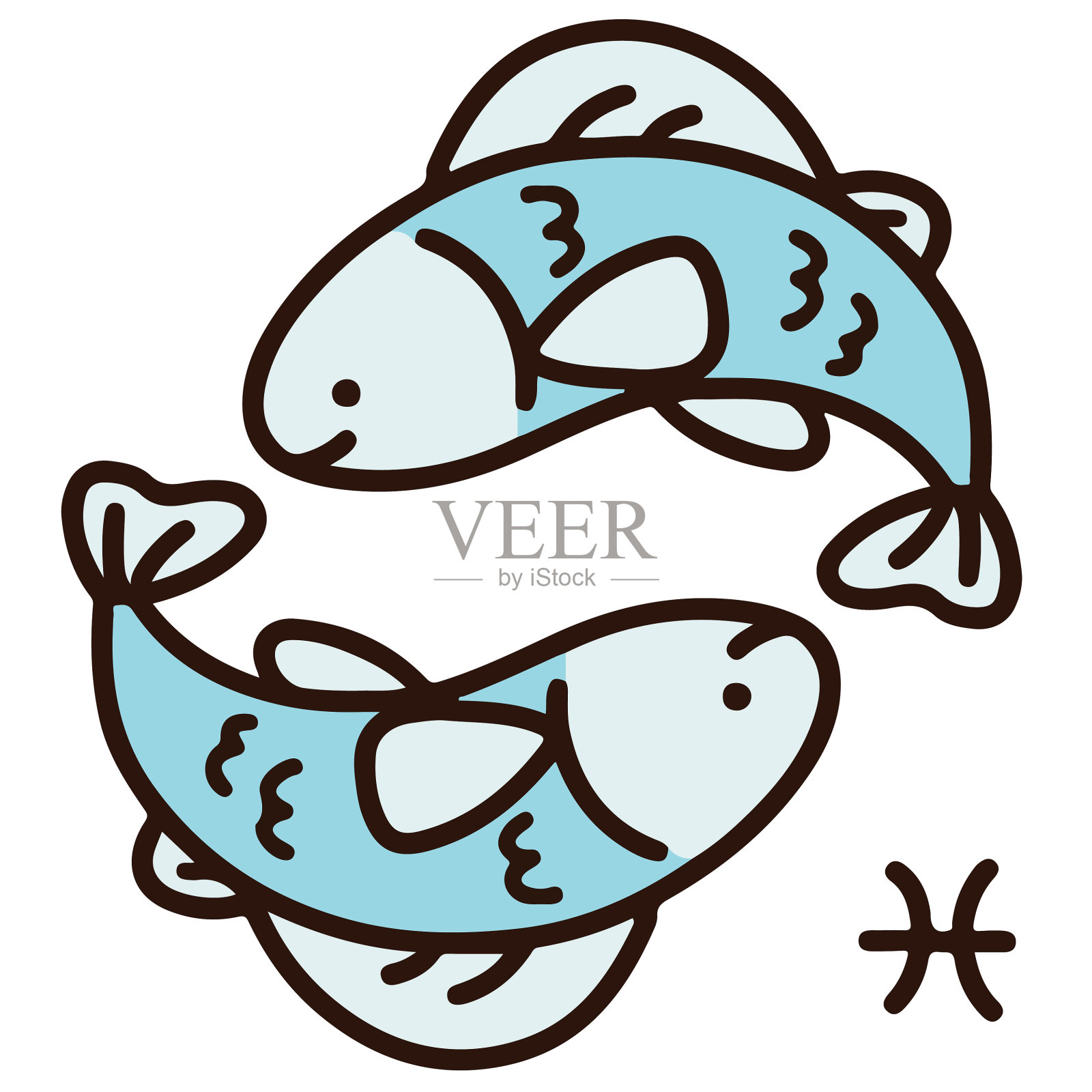 简单的星座概述双鱼座设计元素图片