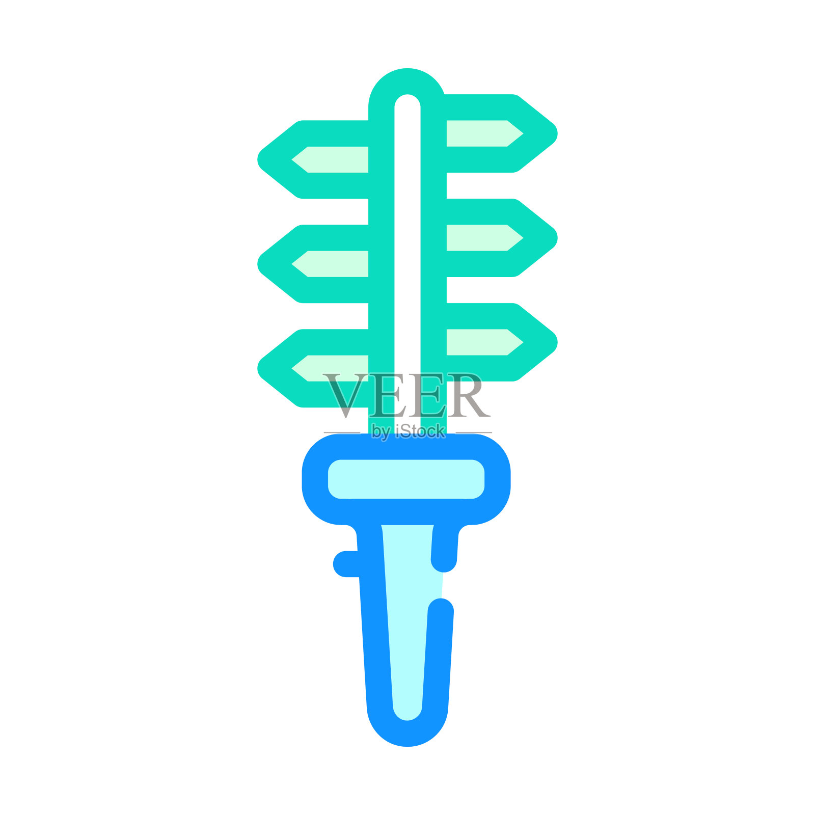 草剪刀颜色图标矢量插图插画图片素材