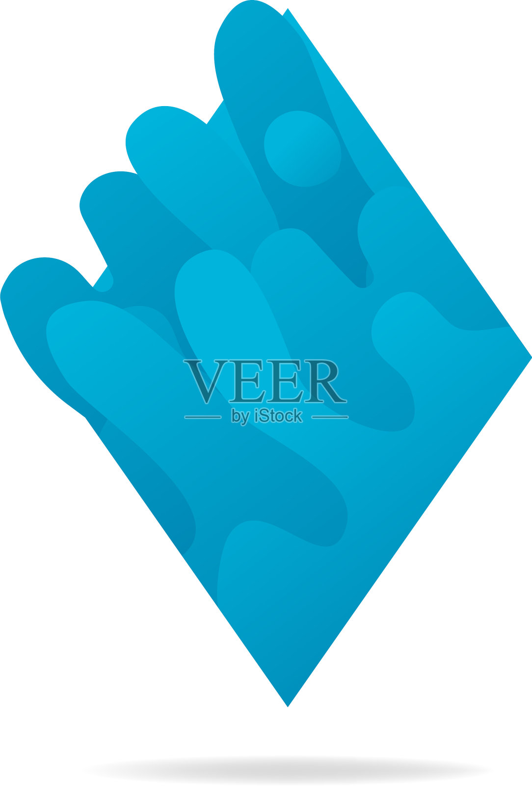 在白色背景上涂抹阴影渐变插画图片素材