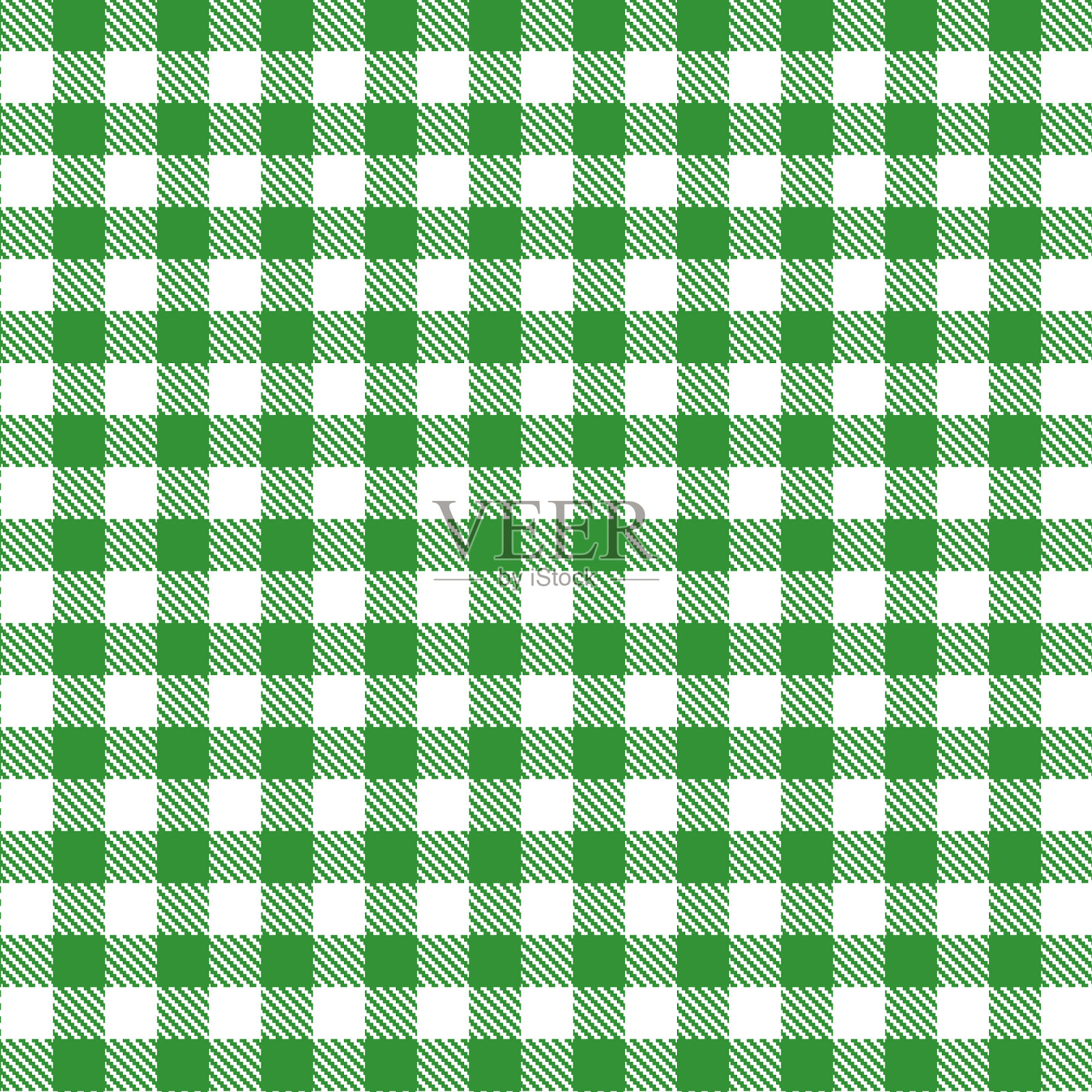 绿白相间的锯齿纹格子布插画图片素材